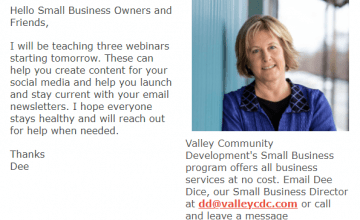 Small Business Newsletter, October 1, 2020